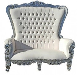 Silver Throne Loveseat