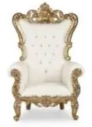 Gold Queen Throne Chair