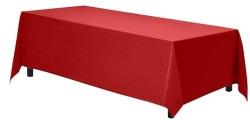 8ft Rectangle Table Cloth Red